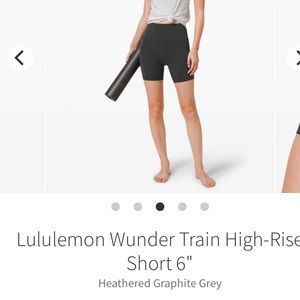 Lululemon Wunder Train High-Rise Short 6", BNWT